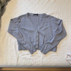 Women's Gray Cardigan Sweater